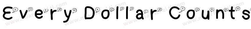 Every Dollar Counts字体转换